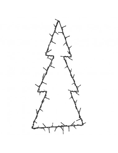 Luci di Natale Albero di Natale Silhouette 80 LED Bianco Caldo