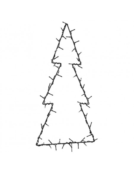 Luci di Natale Albero di Natale Silhouette 80 LED Bianco Caldo