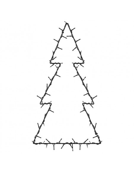 Luci di Natale Albero di Natale Silhouette 80 LED Bianco Caldo