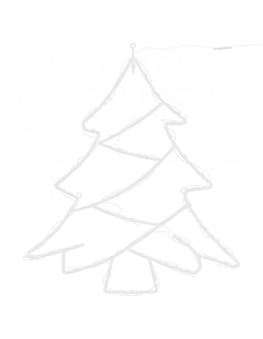 Luci di Natale Albero di Silhouette 2 pz 50 LED Bianco Caldo