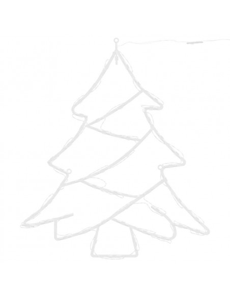 Luci di Natale Albero di Silhouette 2 pz 50 LED Bianco Caldo