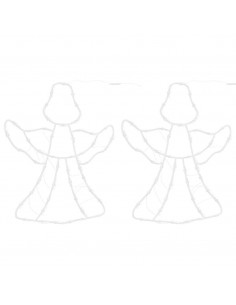 Luci di Natale Angelo Silhouette 2 pz 50 LED Bianco Caldo 2