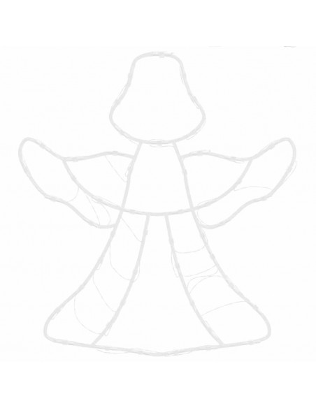 Luci di Natale Angelo Silhouette 2 pz 50 LED Bianco Caldo