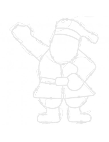 Luci di Natale Babbo Natale 2 pz 35 LED Bianco Caldo