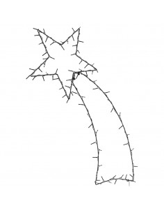 Luci di Natale Stella Cadente Silhouette 115 LED Bianco Caldo 2