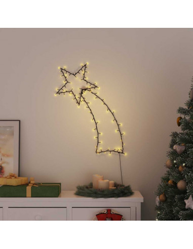 Luci di Natale Stella Cadente Silhouette 115 LED Bianco Caldo