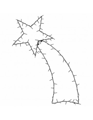 Luci di Natale Stella Cadente Silhouette 115 LED Bianco Caldo