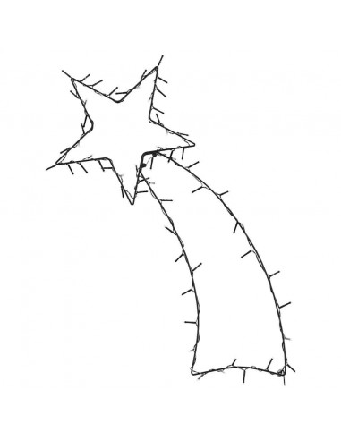 Luci di Natale Stella Cadente Silhouette 80 LED Bianco Caldo