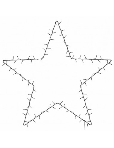 Luci di Natale Stella Silhouette 115 LED Bianco Caldo