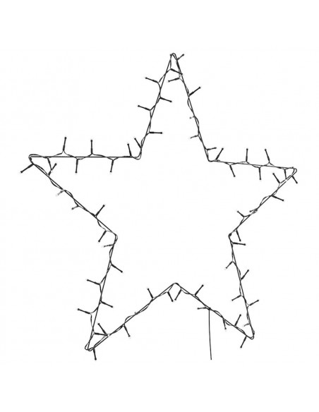 Luci di Natale Stella Silhouette 80 LED Bianco Caldo