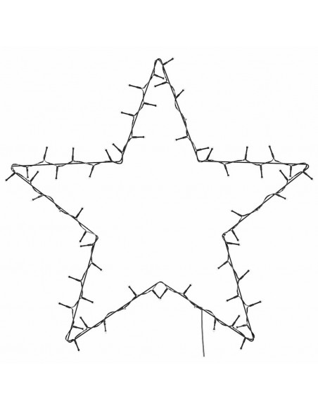 Luci di Natale Stella Silhouette 80 LED Bianco Caldo