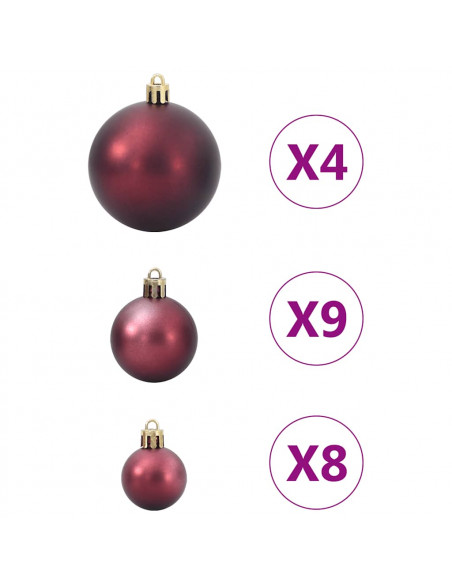 Palline di Natale 98 pz Marroni Ø3/4/6 cm