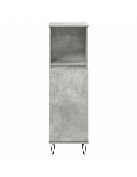 Set Mobili da Bagno 3 pz Grigio Cemento in Legno Multistrato