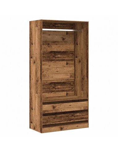 Armadio Legno Antico 100x50x200 cm in Legno Multistrato