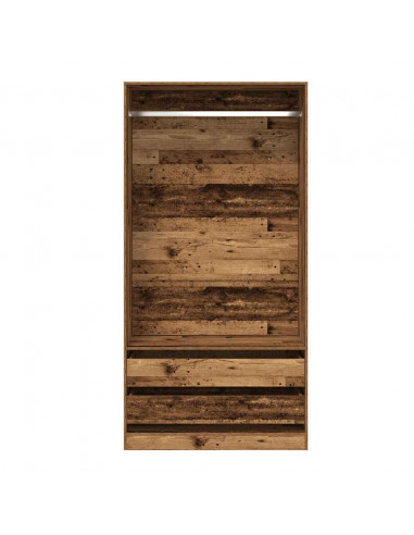 Armadio Legno Antico 100x50x200 cm in Legno Multistrato