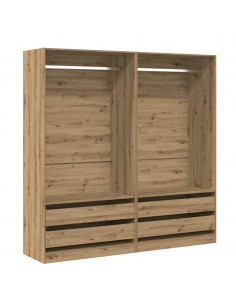 Armadio Rovere Artigianale 100x50x200 cm in Legno Multistrato 2