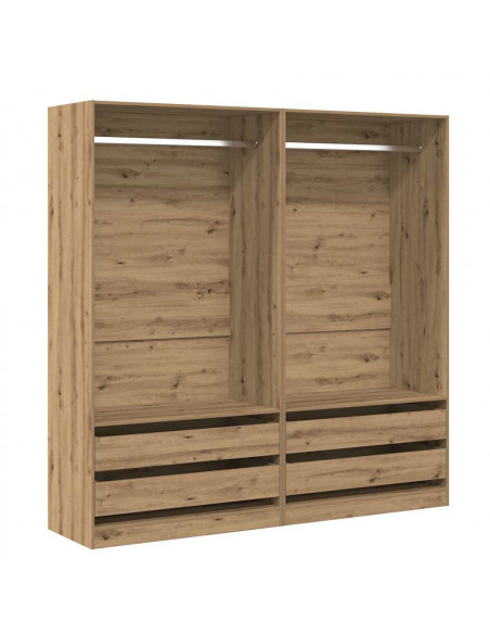 Armadio Rovere Artigianale 100x50x200 cm in Legno Multistrato
