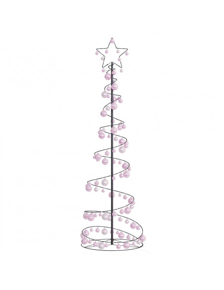 Cono Luminoso Albero Natale Palline 120 LED Bianco Caldo 180 cm