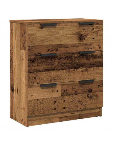 Credenze 3 pz Legno Antico 60x30x70 cm in Legno Multistrato