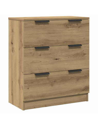 Credenze 3 pz Rovere Artigianale 60x30x70 cm Legno Multistrato