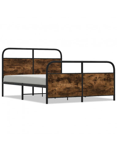 Giroletto senza Materaso in Metallo Rovere Fumo 137x190 cm