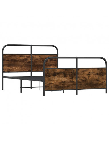 Giroletto senza Materaso in Metallo Rovere Fumo 137x190 cm