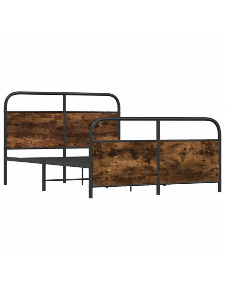 Giroletto senza Materaso in Metallo Rovere Fumo 140x190 cm