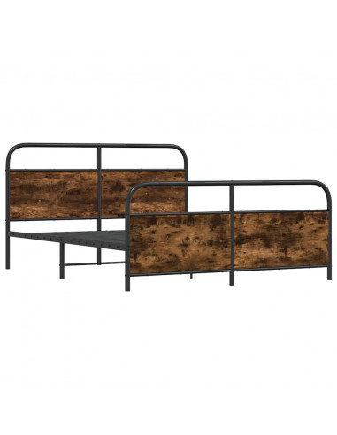 Giroletto senza Materaso in Metallo Rovere Fumo 160x200 cm