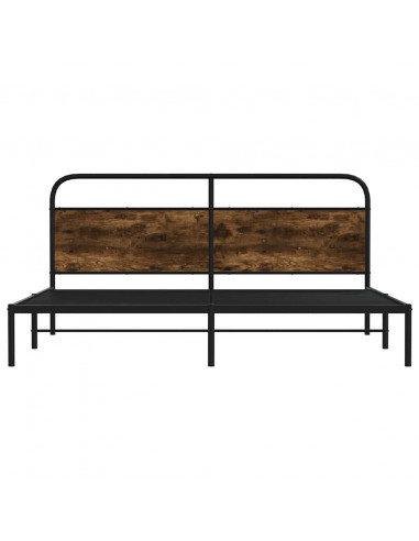 Giroletto senza Materaso in Metallo Rovere Fumo 180x200 cm