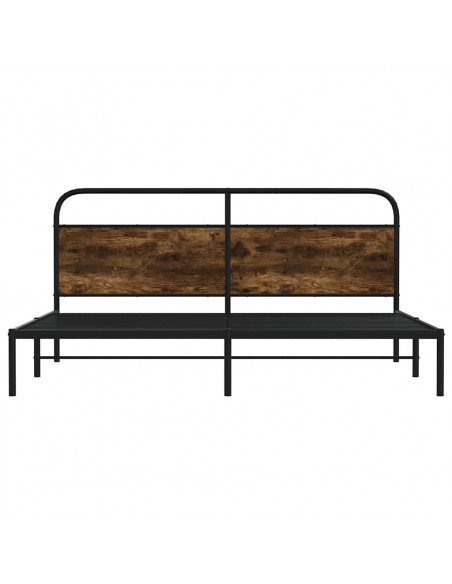 Giroletto senza Materaso in Metallo Rovere Fumo 180x200 cm