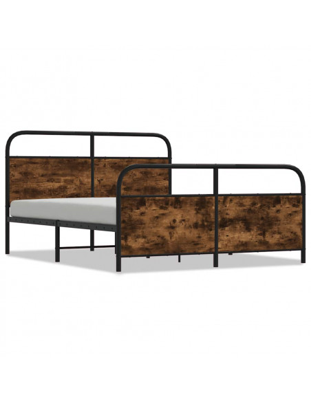 Giroletto senza Materaso in Metallo Rovere Fumo 183x213 cm