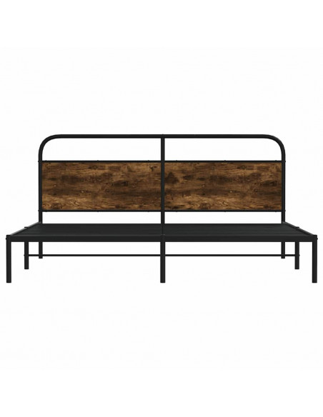 Giroletto senza Materaso in Metallo Rovere Fumo 183x213 cm
