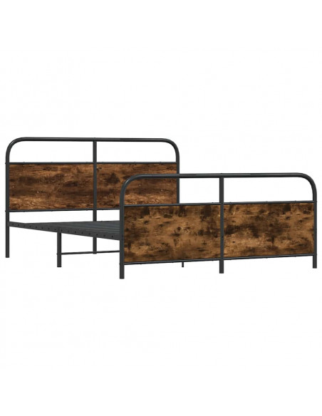 Giroletto senza Materaso in Metallo Rovere Fumo 193x203 cm