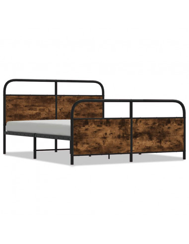 Giroletto senza Materaso in Metallo Rovere Fumo 200x200 cm