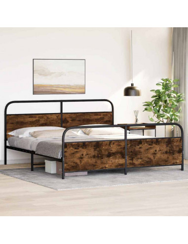 Giroletto senza Materaso in Metallo Rovere Fumo 200x200 cm