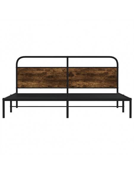 Giroletto senza Materaso in Metallo Rovere Fumo 200x200 cm
