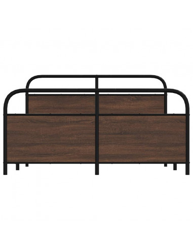 Giroletto senza Materaso in Metallo Rovere Marrone 150x200 cm