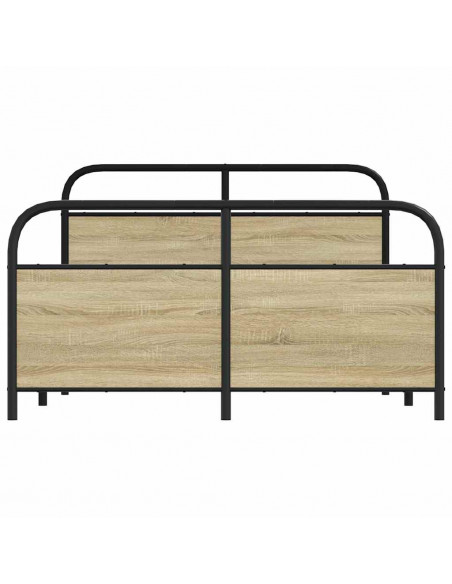 Giroletto senza Materaso in Metallo Rovere Sonoma 137x190 cm