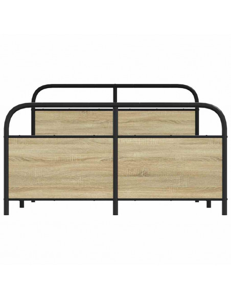 Giroletto senza Materaso in Metallo Rovere Sonoma 140x190 cm