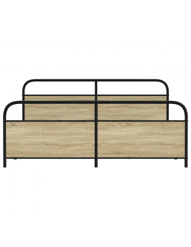 Giroletto senza Materaso in Metallo Rovere Sonoma 180x200 cm