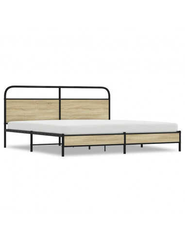 Giroletto senza Materaso in Metallo Rovere Sonoma 183x213 cm