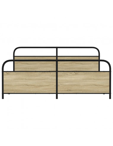 Giroletto senza Materaso in Metallo Rovere Sonoma 183x213 cm