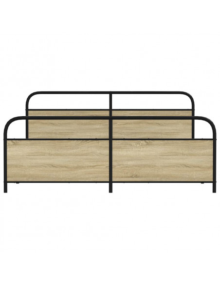 Giroletto senza Materaso in Metallo Rovere Sonoma 183x213 cm