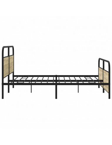 Giroletto senza Materaso in Metallo Rovere Sonoma 183x213 cm