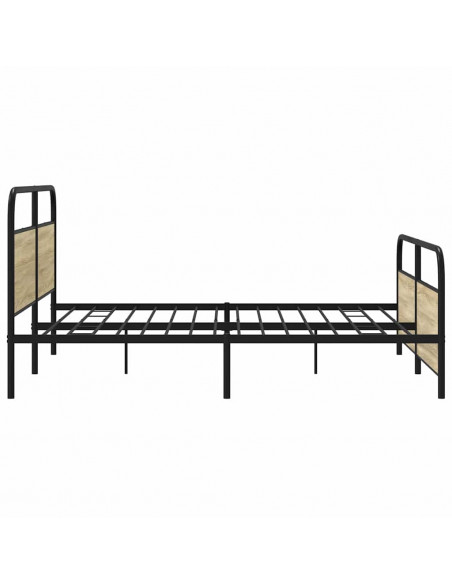 Giroletto senza Materaso in Metallo Rovere Sonoma 183x213 cm