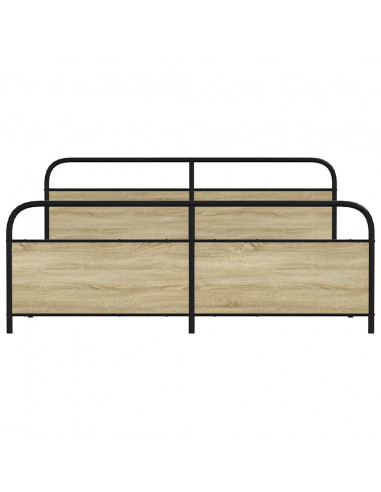 Giroletto senza Materaso in Metallo Rovere Sonoma 193x203 cm