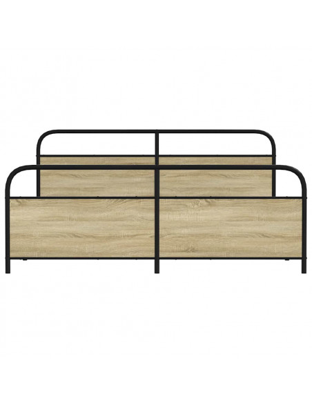 Giroletto senza Materaso in Metallo Rovere Sonoma 193x203 cm