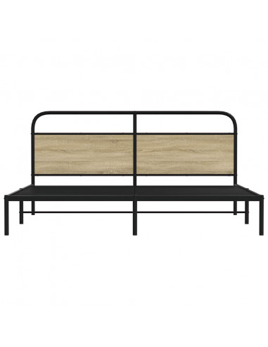 Giroletto senza Materaso in Metallo Rovere Sonoma 193x203 cm