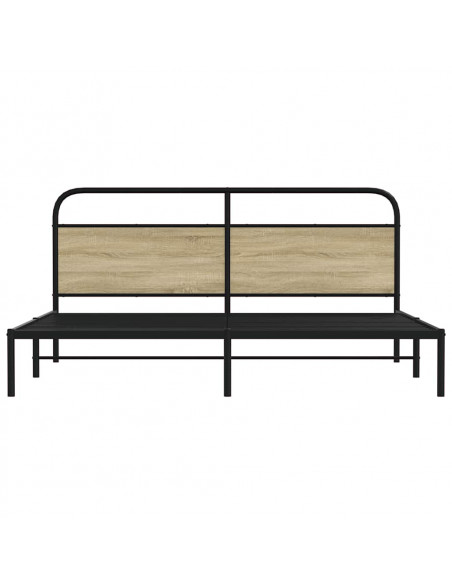 Giroletto senza Materaso in Metallo Rovere Sonoma 193x203 cm