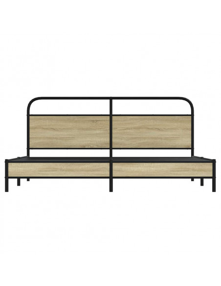 Giroletto senza Materaso in Metallo Rovere Sonoma 193x203 cm